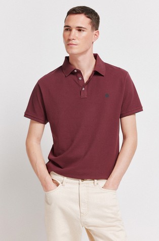 Slim fit pamučna polo majica s kontrastnim logotipom