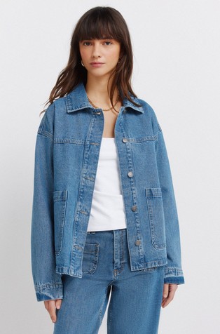 Denim oversized jacket