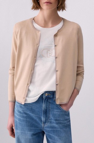 Kardigan sa svjetlucavim obrubima