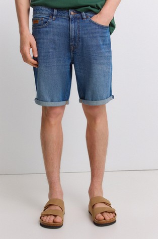 Slim fit denim shorts