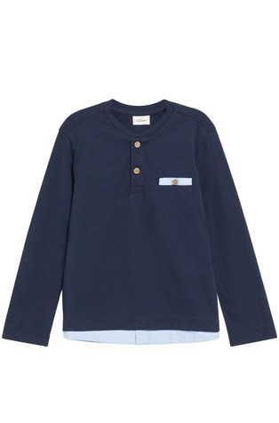 Long-sleeved T-shirt with contrast details