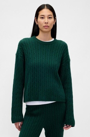 Ženski pleten pulover s uzorkom lanca