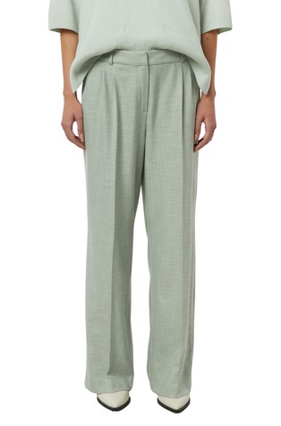 Široke hlače od strukturirane tkanine s naborima