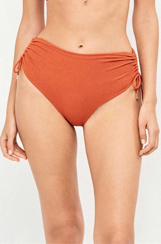 Donji dio kupaćeg kostima od lurex pikéa s visokim strukom