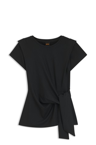 T-shirt with waist knot detail