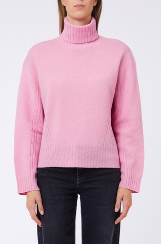 Wool sweater with turtleneck