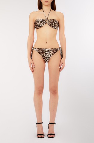 Bandeau kupaći kostim sa životinjskim uzorkom