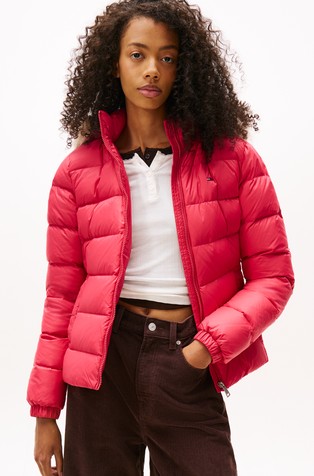 Vodoodbojna prošivena jakna punjena paperjem s kapuljačom