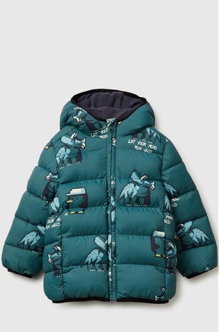 Rain Defender prošivena jakna s kapuljačom i uzorkom