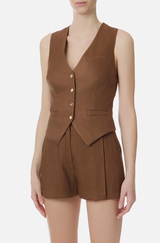 Dvoslojni prsluk od mješavine lana