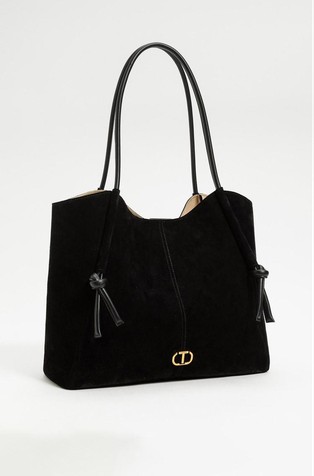 Shopper torba od brušene kože s detaljima čvorova