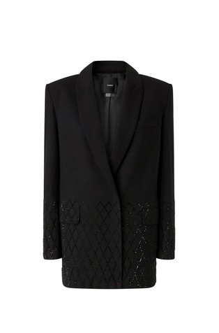 Oversized fit sako s ukrasnim kamenčićima