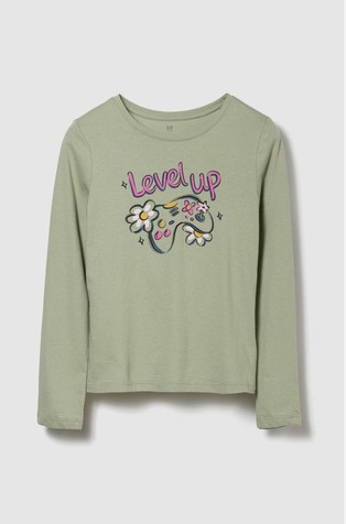 Majica dugih rukava s printom za djevojčice