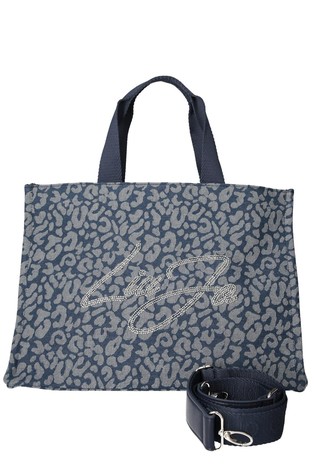 Velika denim tote torba sa životinjskim uzorkom