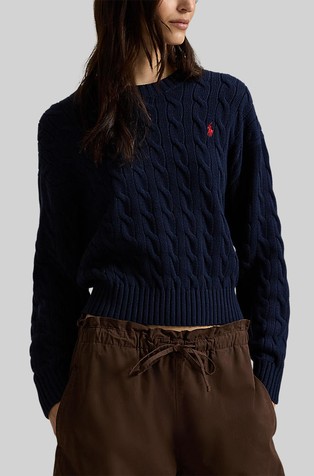 Strukturirano pleten pamučni pulover