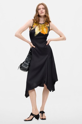Asymmetric sleeveless dress