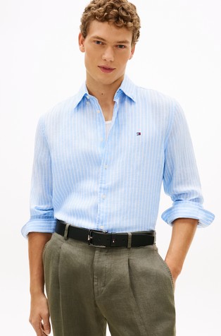 Regular Fit Stripe Linen Shirt