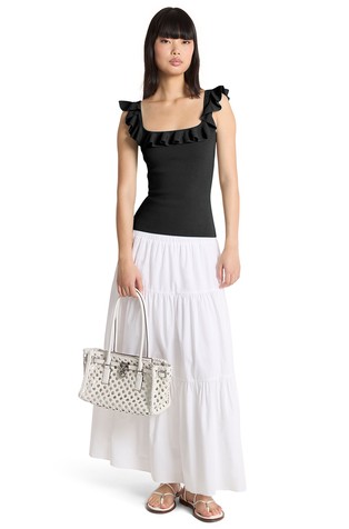 Majica od mješavine viskoze s volanom