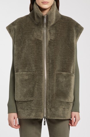 Monochrome obostran prsluk s visokim ovratnikom