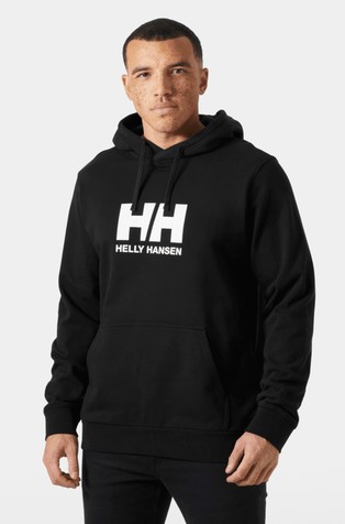 Logo pamučni pulover s kapuljačom