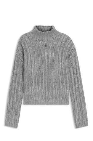 Pleten pulover s rebrastom strukturom