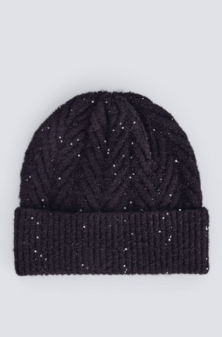 Pletena kapa sa šljokicama