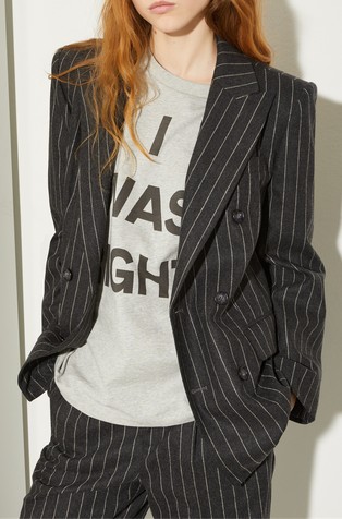 Max&Co. x Pietro Terzini striped blazer with back lettering