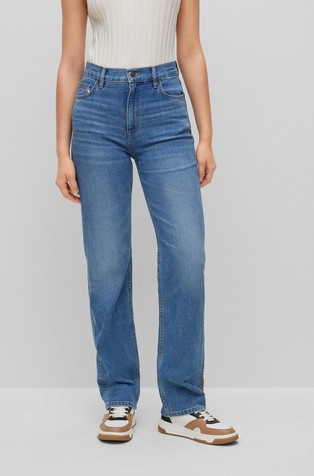 Jeans hlače od rastezljivog denima s visokim strukom