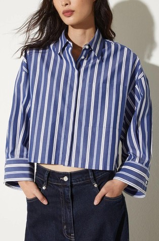 Cropped košulja od pamučnog popelina