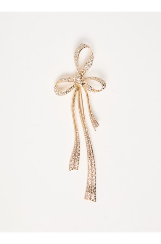 Bow-brooch with crystal