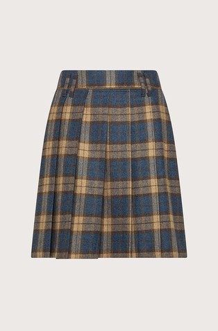 Plisirana suknja s kariranim uzorkom