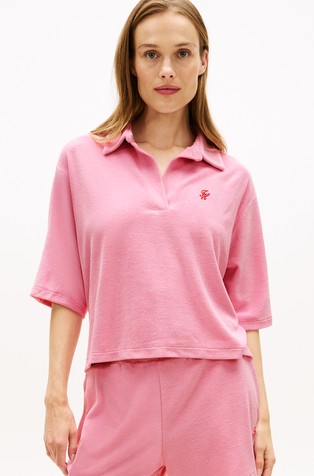 Towelling Cover-Up Short Sleeve Polo Shirt