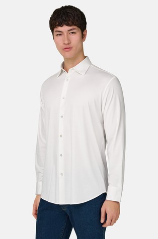 Regular Fit Cotton and Silk Polo Shirt