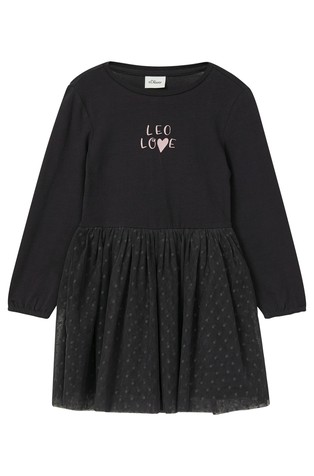 Kratka haljina s mrežastom suknjom i svjetlucavim otiskom