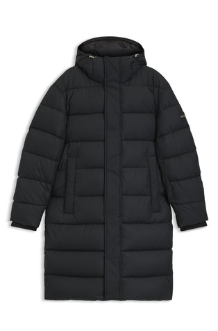 Duža vodoodbojna prošivena jakna s kapuljačom