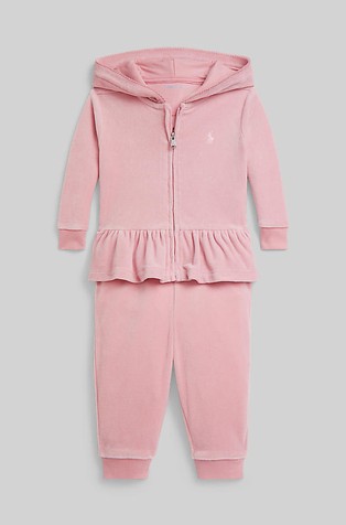 2-dijelni komplet pulovera s kapuljačom i donjeg dijela trenirke od velura