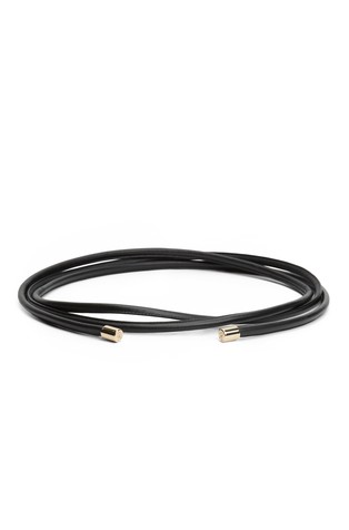 Wrap Faux-leather Tie Belt