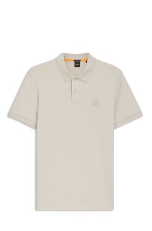 Stretch-cotton slim-fit polo shirt with logo patch