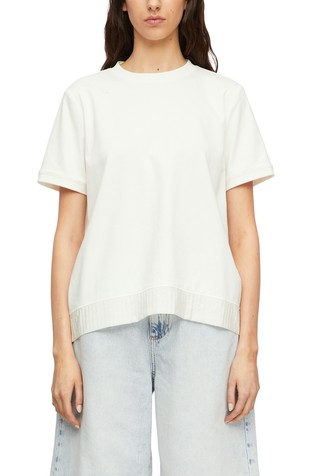 T-shirt with contrast insert on back