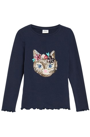Slim fit majica dugih rukava sa šljokicama