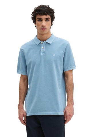 Short-sleeved polo shirt in organic cotton piqué