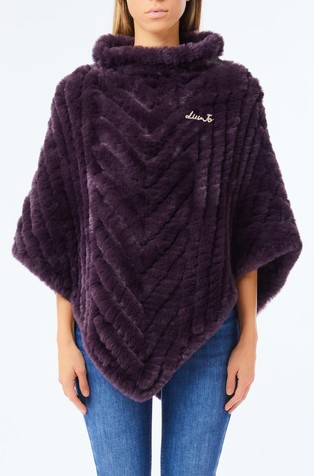 Pončo od umjetnog krzna