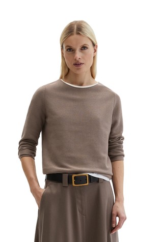 Slim knitted sweater in organic cotton