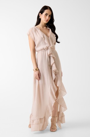 Duga haljina s volanima