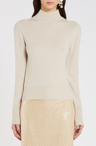 Pulover od vune i kašmira s povišenim ovratnikom