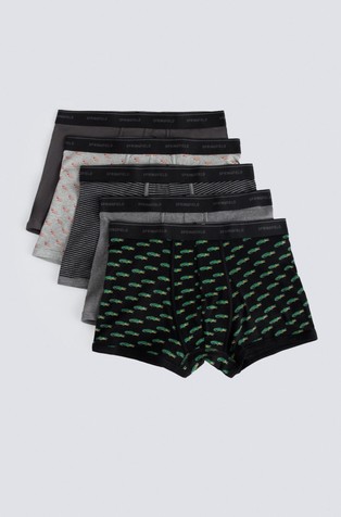 Pack of 5 patterned boxers