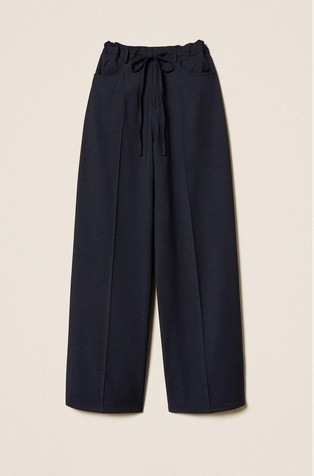 Široke hlače od mješavine vune