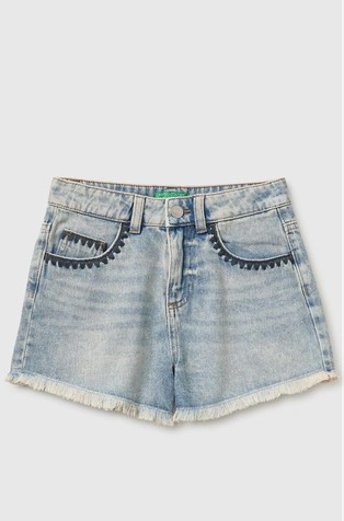 Denim kratke hlače s vezovima