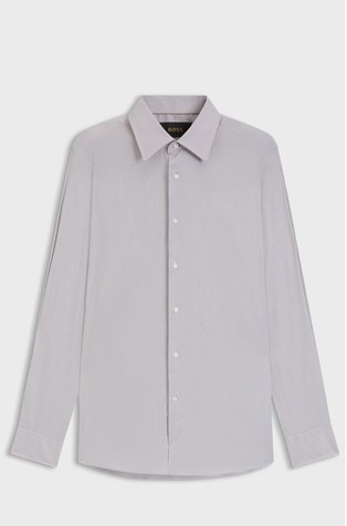 Slim fit košulja od mješavine vune