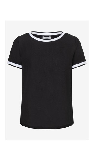 Blouse shirt in fabric mix with contrasting trim